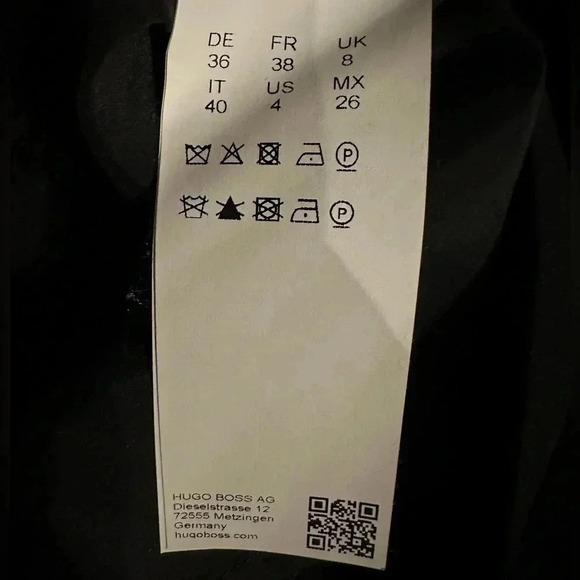 BOSS by Hugo Boss Dapena V-Neck Colorblock Black Sheath Dress Size 4 - Picture 14 of 14